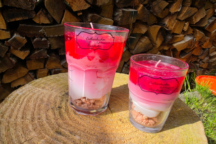 Erdbeerkuchen Dessertkerze-Mittel