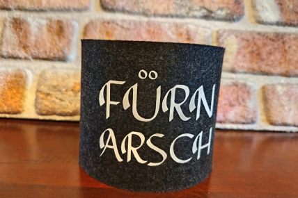 Toilettenpapier Banderole aus Filz perfektes kleines Geschenk mit Humor! 