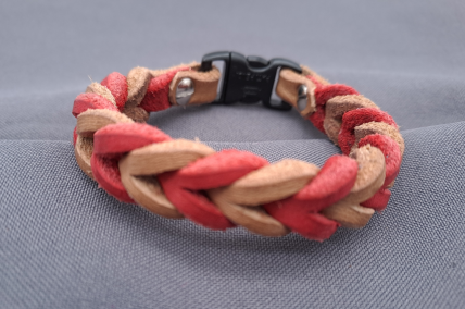 Armband aus Fettleder camel-rot