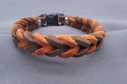 Armband aus Fettleder schokobraun-whisky