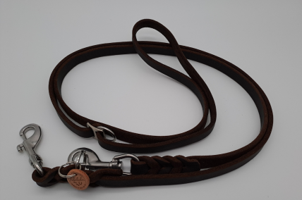 Fettlederleine schokobraun 15mm
