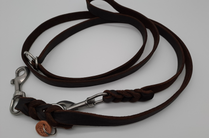 Fettlederleine schokobraun 18mm