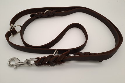 Fettlederleine schokobraun 20mm breit, 2m Länge