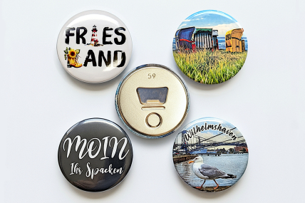 Flaschenöffner-Buttons mit Magnet