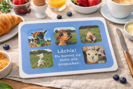 Frühstücksbrettchen für Alpaka - Liebhaber