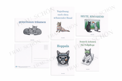 Frau Schön Kartenbundle Katze