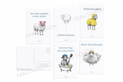 Frau Schön Kartenbundle Schaf