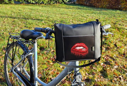 Handtasche mit Klickfix-System für den Fahrradlenker Schwarz