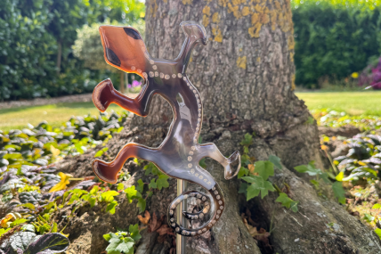 Dein handgefertigter Gecko in Gold von Glücksglas!