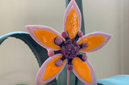 Blume lila/orange