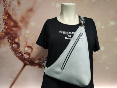 Crossbag Kunstleder Grau