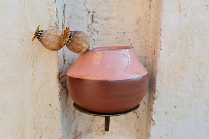 Kleine Vase mit schrägem Rand