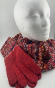 Geschenkset Handschuhe Größe M und Schal Gelia