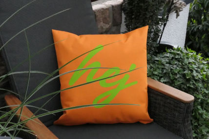 Outdoorkissen - hej - orange