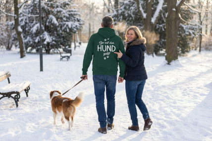 Zip-Hoodie „Der mit dem Hund geht“