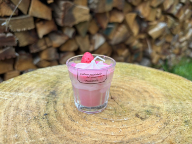 Erdbeer-Milchshake Dessertkerze-Mini