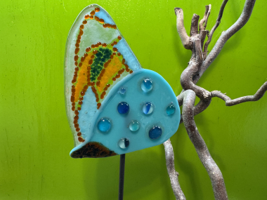 Schmetterling Blau/ Orange