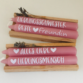 Geschenkeset zwei Kerzen für liebe Menschen