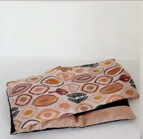 Kirschkernkissen Blätter beige