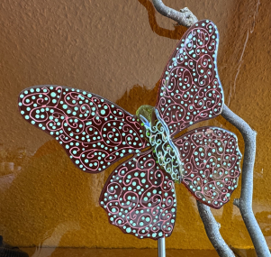 Schmetterling Rot/ Grün