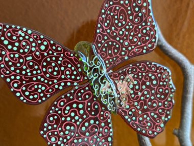 Schmetterling Rot/ Grün