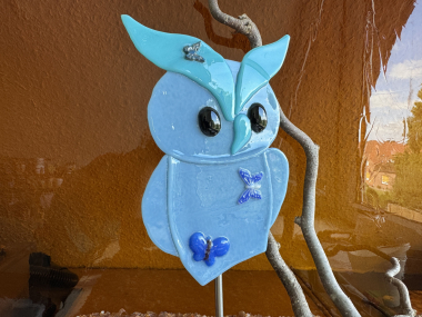 Eule Blau