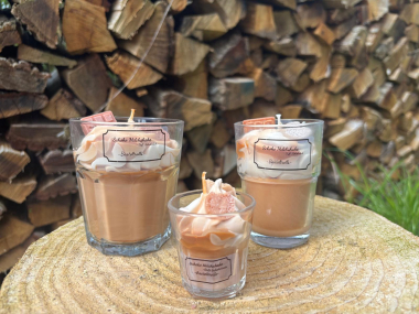 Schoko-Milchshake-Dessertkerze
