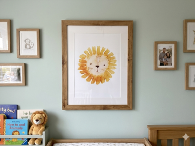 Kunstdruck „Kleiner Löwe“ – Mut un Hart för lüttje Helden
