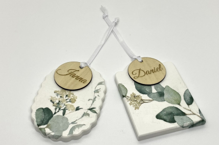 Giveaway und Platzkarte in einem- Eukalyptus