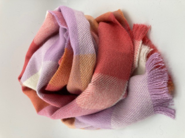 Alpaka-Schal Cuadro peach-rose