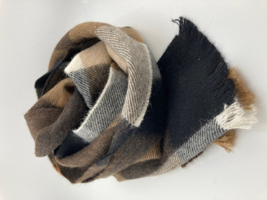 Alpaka-Schal Cuadro mokka-beige