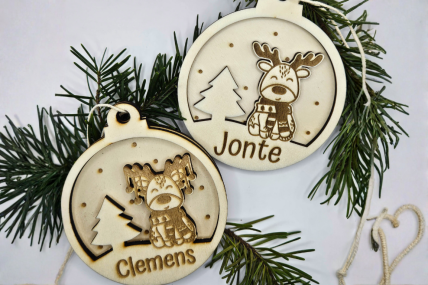 Personalisierbarer Elchaufhänger
