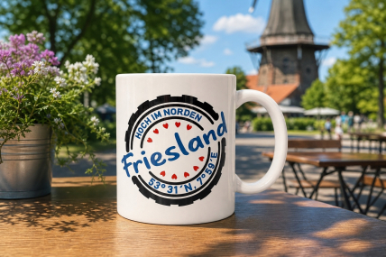 Kaffeebecher „Hoch im Norden – Friesland“