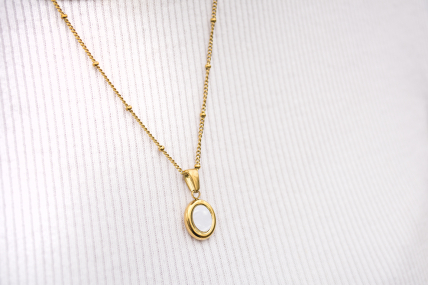 Kette Oval Pearl