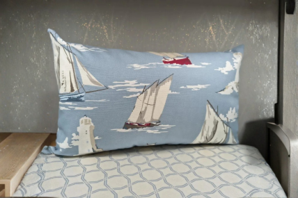 Kissen Maritim Segelschiff Leuchtturm 40x40cm