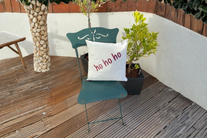 Outdoorkissen "hohoho" Segeltuch