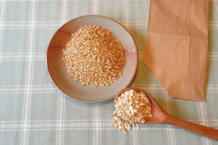 Körner vom Nackhafer, Sorte Patrik, zum Quetschen für Müsli-Ganzkornflocken