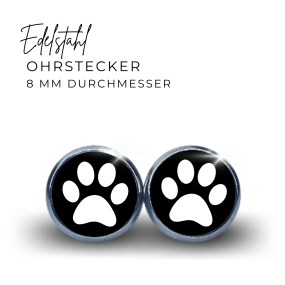 Edelstahl Ohrstecker Pfote 