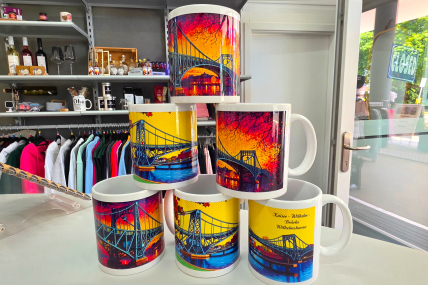 Kaffeebecher Kaffeetasse Kaiser-Wilhelm-Brücke – 2 Varianten