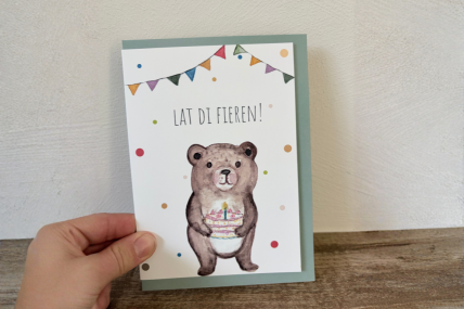 Klappkarte Lat die Fieren