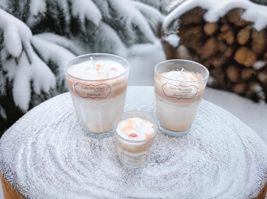 Latte Macchiato Dessertkerze
