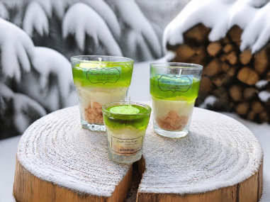 Limette-Cocoskuchen Dessertkerze