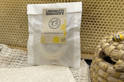 Lindenblüte Honigseife aus eigener Imkerei - mild und rein – mit Olivenöl 40 Gramm