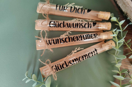 Geldgeschenk Reagenzglas Spruch Geburtstag/Hochzeit/Konfirmation/Kommunion