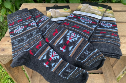 Alpaka Socken Jacquard in schönen Farben