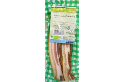 Bio Bauchspeck geräuchert, 200 g im Stück