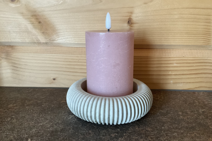 Runde Schale aus Beton, grau - Stilvolles Wohnaccessoire