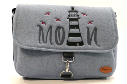 Umhängetasche - Moin - Rauchblau