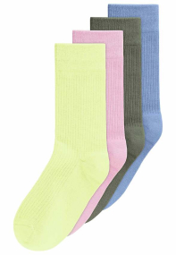 Gerippte Socken 4er Pack - mix colorful