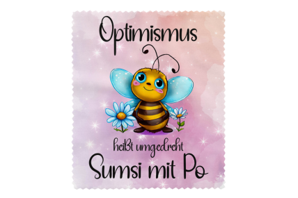 Brillenputztuch - Objektivtuch Optimismus Sumsi mit Po
